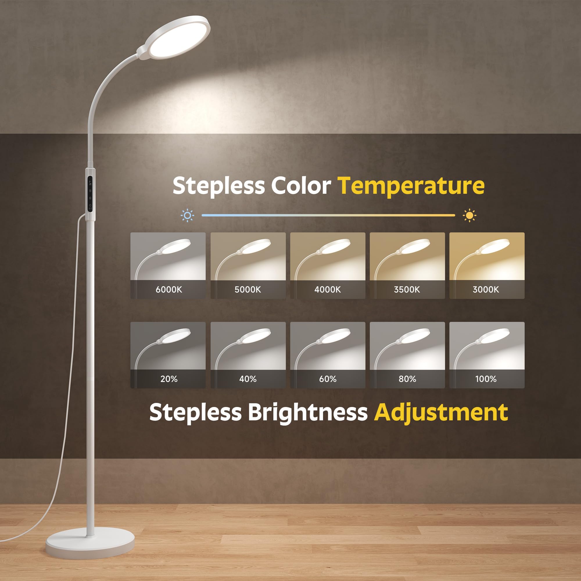 Morfone cuello flexible 360 grados para orientación precisa de la luz