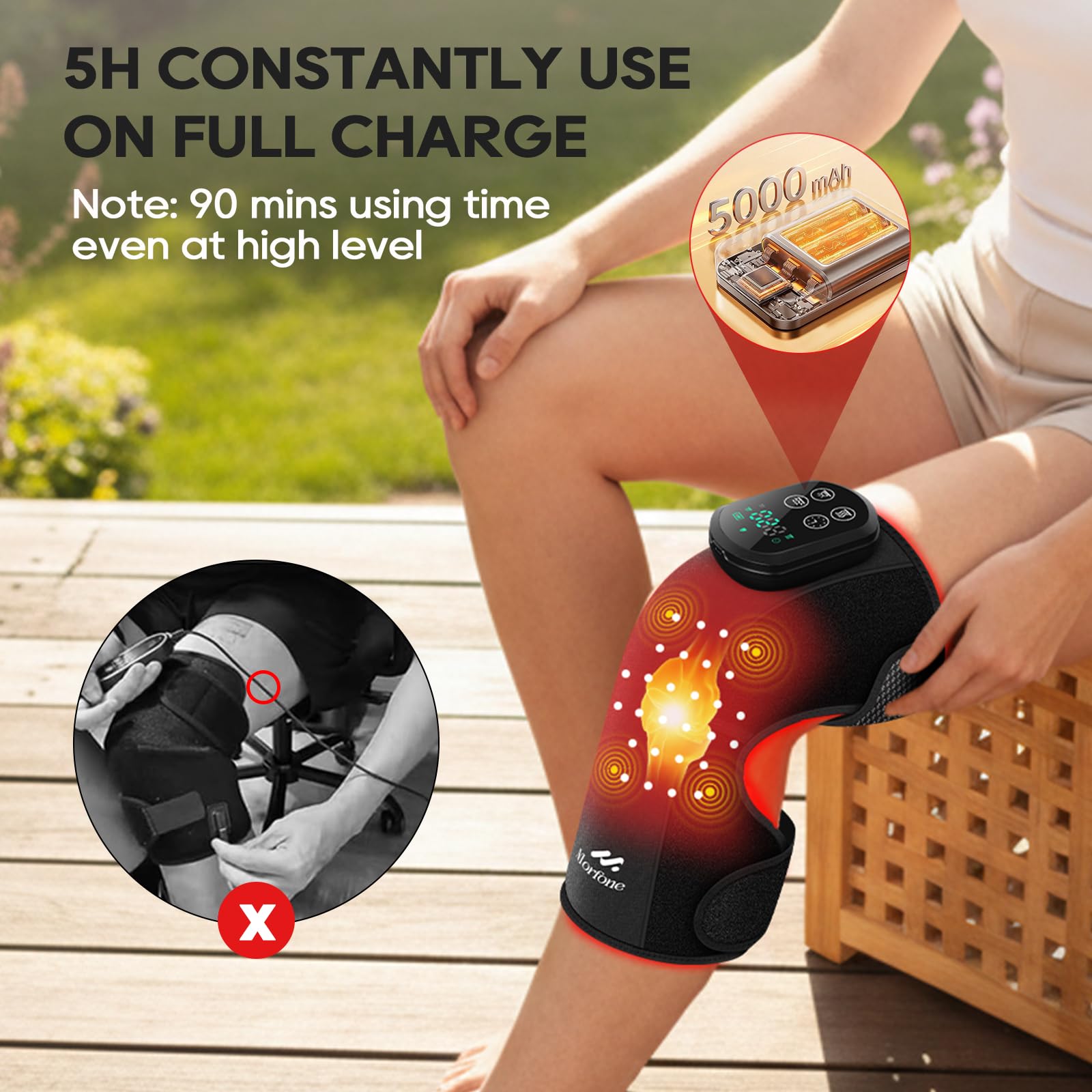 Morfone luces 660 nm y 850 nm encendidas mostrando la tecnología de doble longitud de onda
