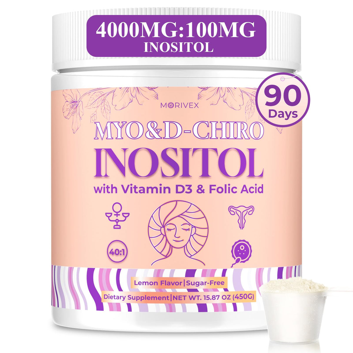 Morivex envase frontal mostrando duración de 90 días y beneficio de alta potencia