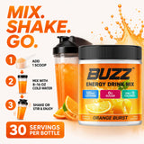 Morning Buzz bebida preparada en vaso tras agitar, efecto refrescante