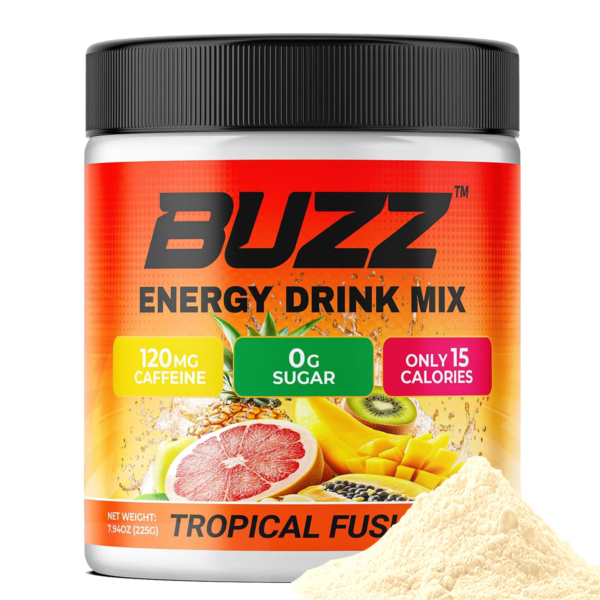 Morning Buzz en mesa de oficina junto a portátil para enfoque y energía durante el trabajo