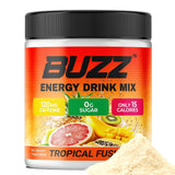 Morning Buzz en mesa de oficina junto a portátil para enfoque y energía durante el trabajo