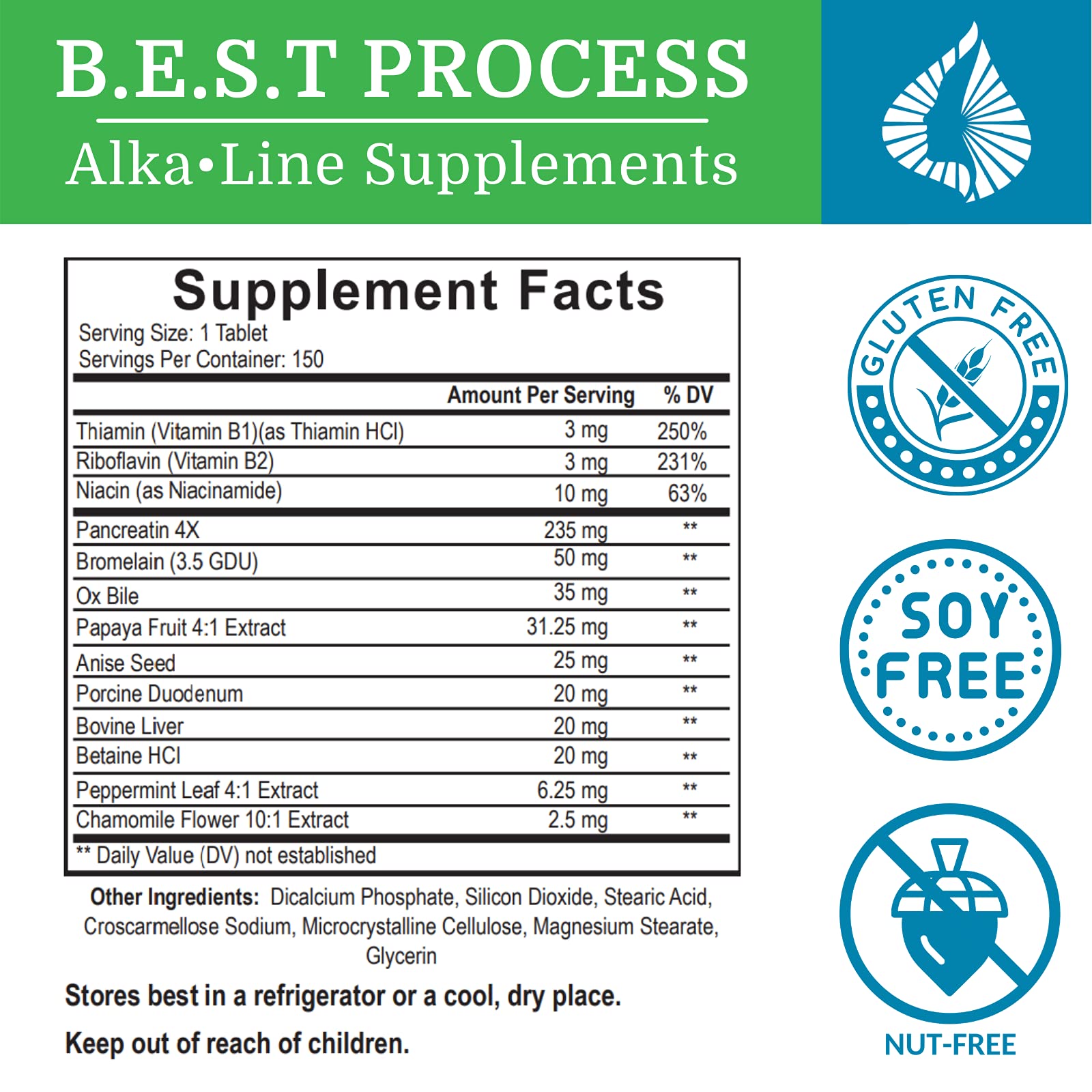 Morter HealthSystem alka•pan ingredientes sobre mesa, demuestra componentes naturales