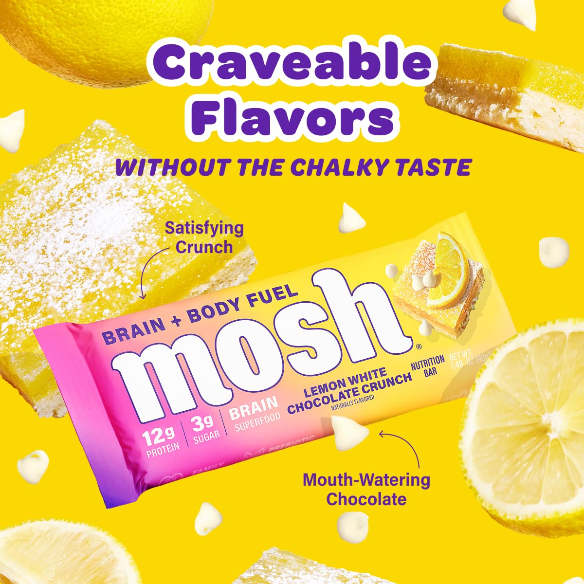 MOSH ingredientes funcionales Lion's Mane y Ashwagandha visualizados