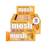 MOSH empaque frontal mostrando barras y ventajas nutricionales