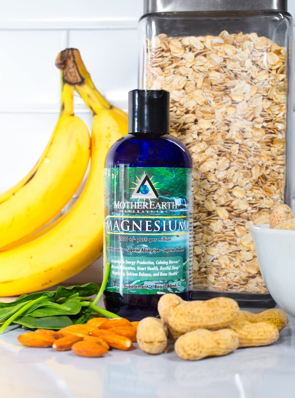 Mother Earth Minerals junto a regla, tamaño 8 oz para suministro prolongado
