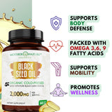 Mother Nature Organics detalle de etiqueta con ingredientes y concentración