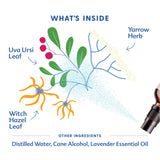 Motherlove gota con sedimento herbal que muestra ingredientes naturales