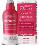 Mother's Promise botella frontal mostrando etiqueta clara y beneficio vegano