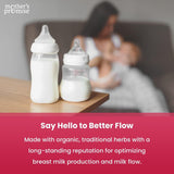 Mother's Promise etiqueta con ingredientes y control de calidad garantizado