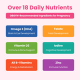 Mother's Promise etiqueta nutricional clara con lista de nutrientes y certificaciones