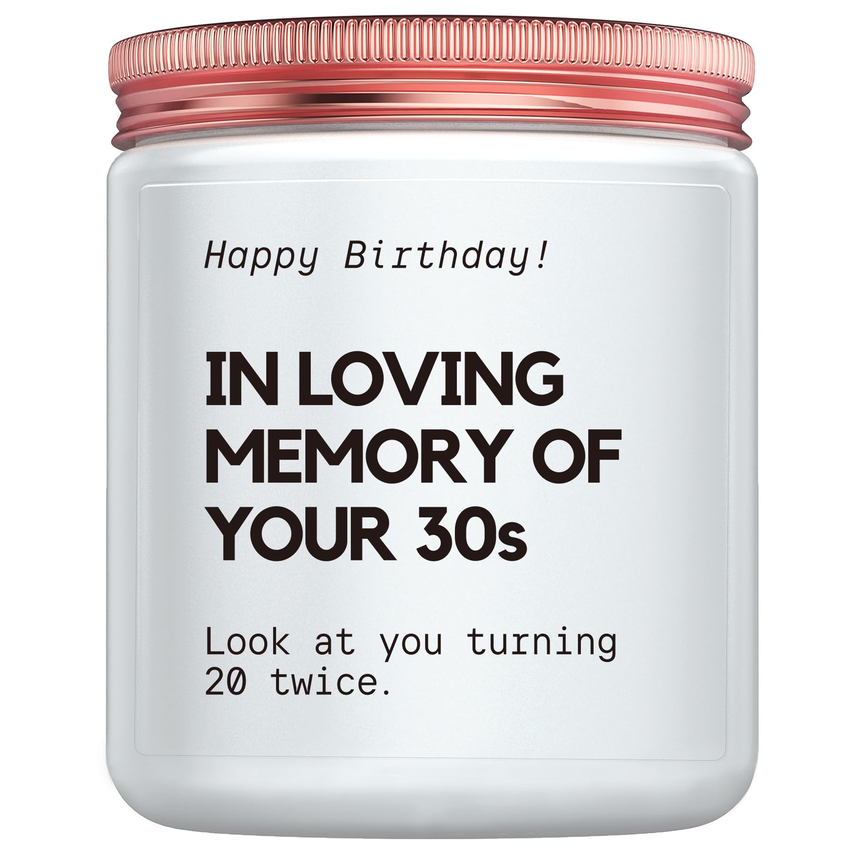 MOTVZC vela frontal con etiqueta de 40.º cumpleaños, regalo llamativo