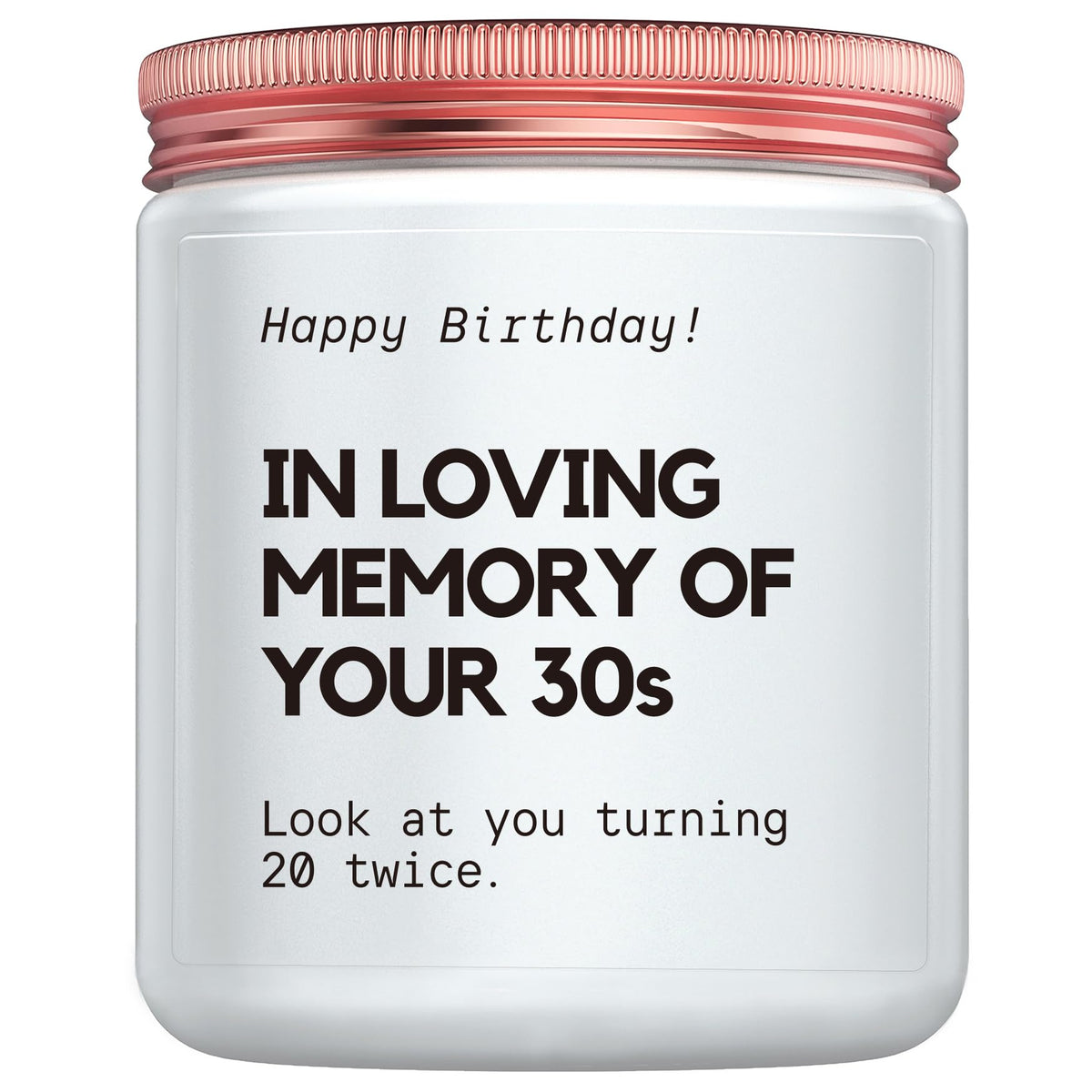 MOTVZC vela frontal con etiqueta de 40.º cumpleaños, regalo llamativo