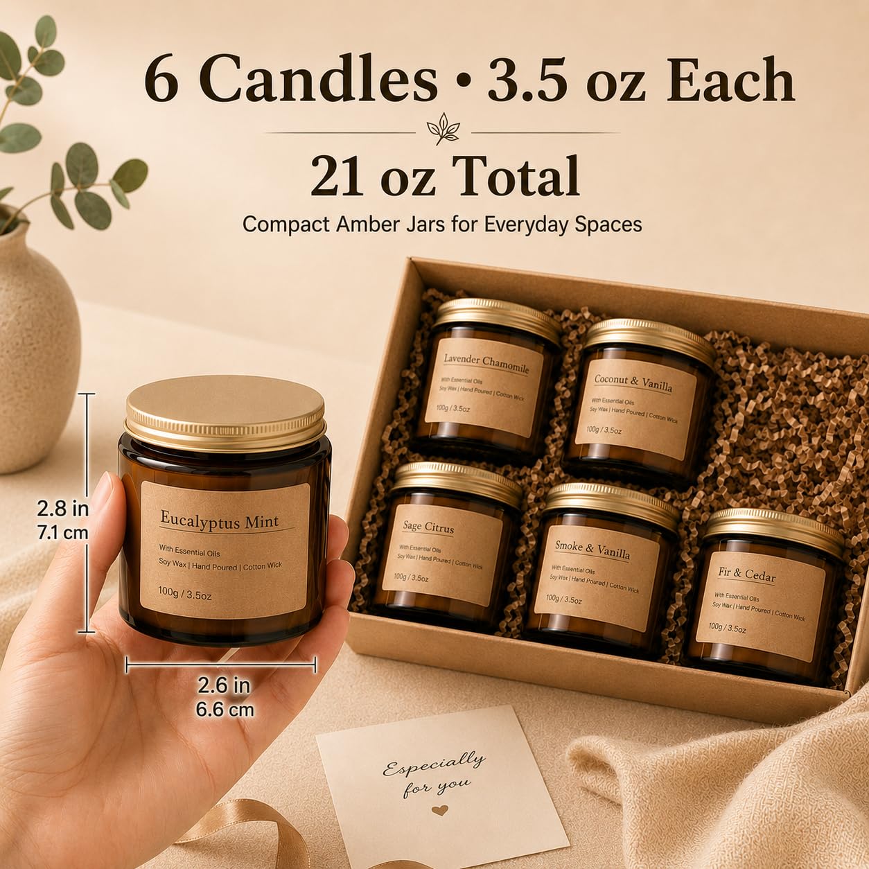 MOULENGGU ambiente salón con velas, crea atmósfera cálida y acogedora
