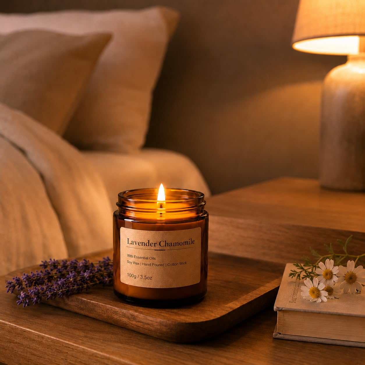 MOULENGGU velas encendidas en baño, aroma fresco y ambiente relajante
