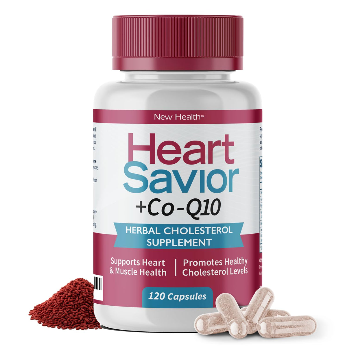 Mountain Health botella frontal mostrando HeartSavior, claridad de uso diario