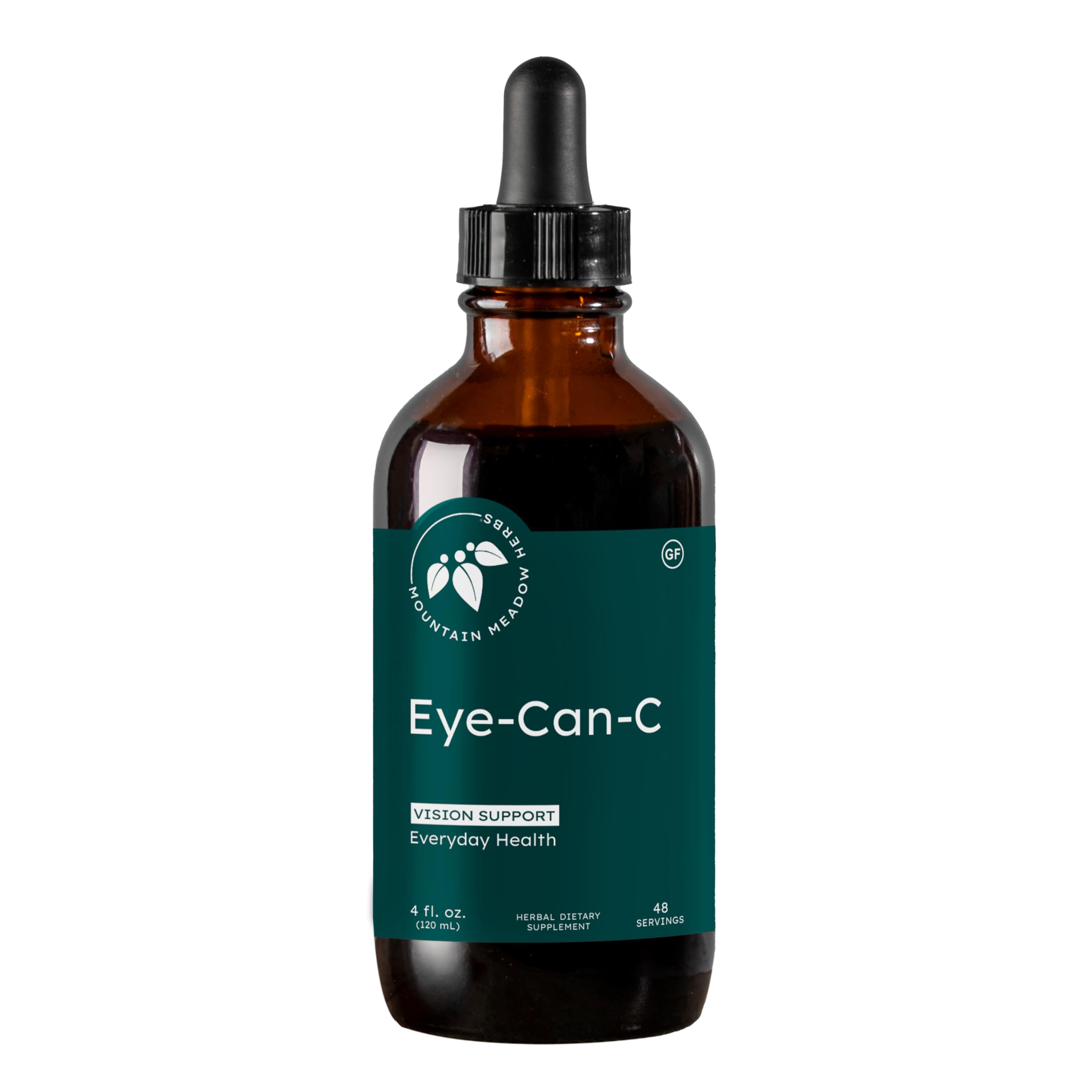 Mountain Meadow Herbs botella frontal mostrando el envase y beneficio claridad visual