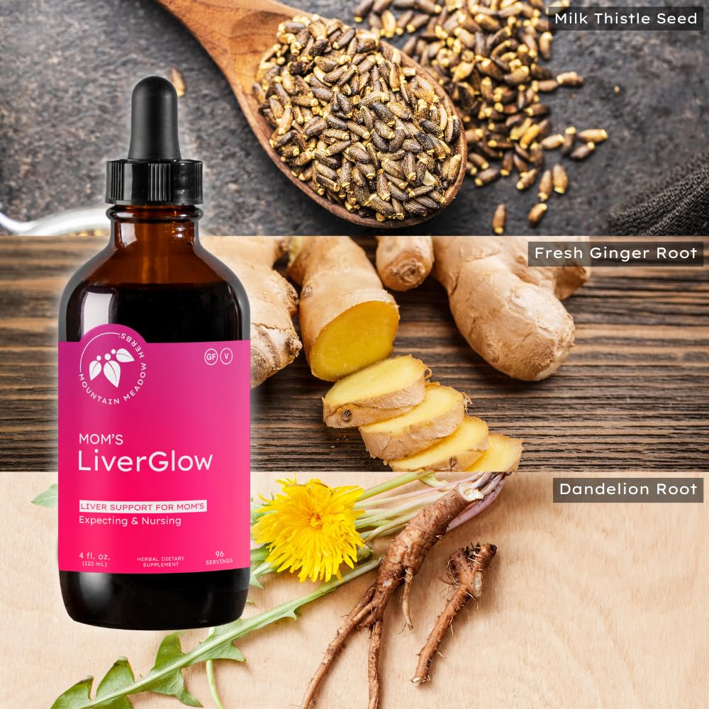 Mountain Meadow Herbs detalle de etiqueta que muestra ingredientes y fabricación controlada