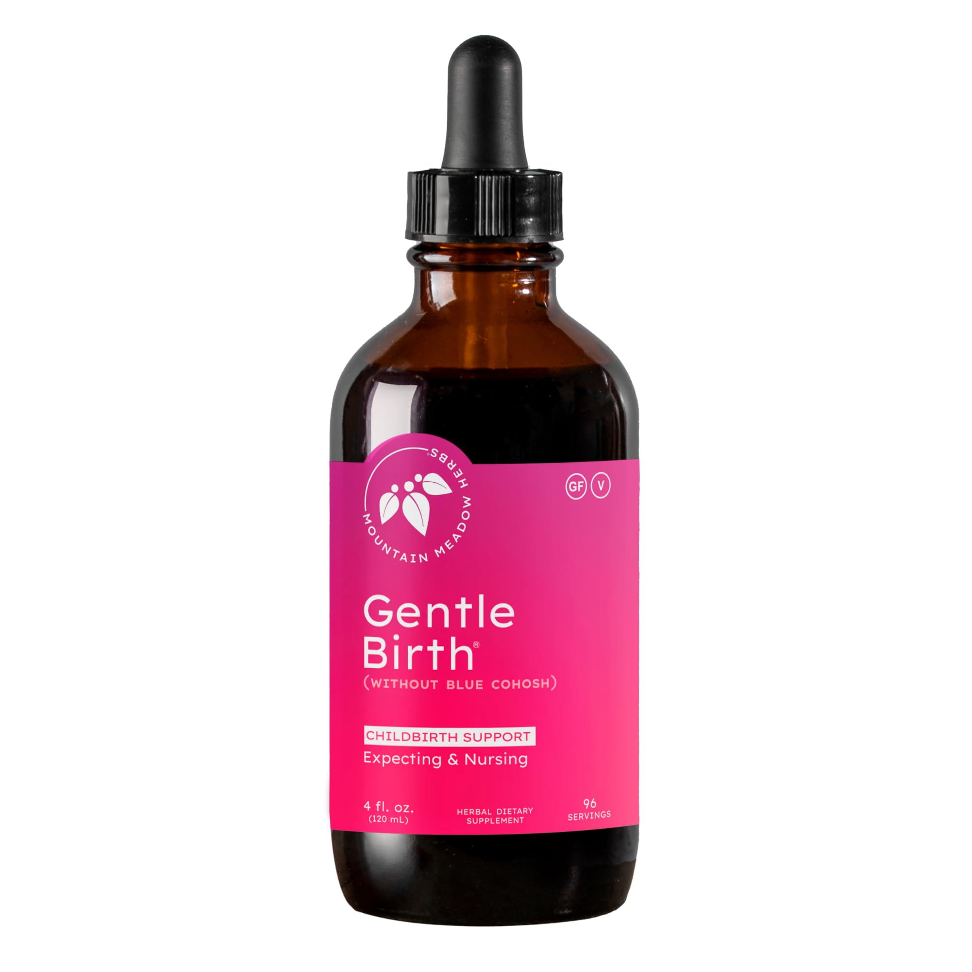 Mountain Meadow Herbs botella frontal mostrando etiqueta clara y confianza