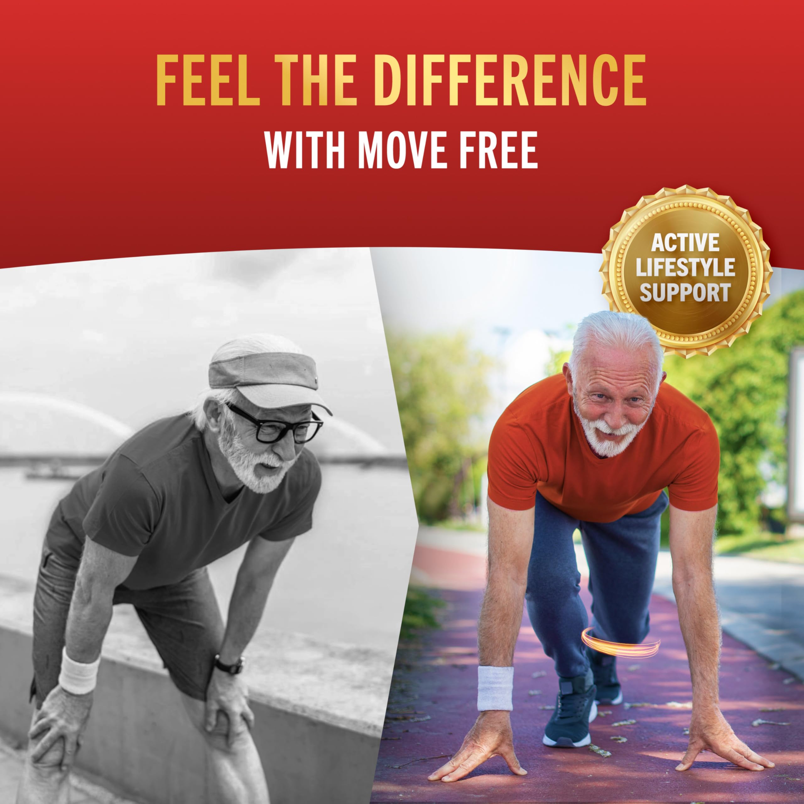 Move Free cápsula en mano ilustrando uso diario y dosificación