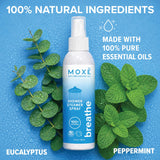 MOXE gota de aceite esencial destacando pureza y calidad natural