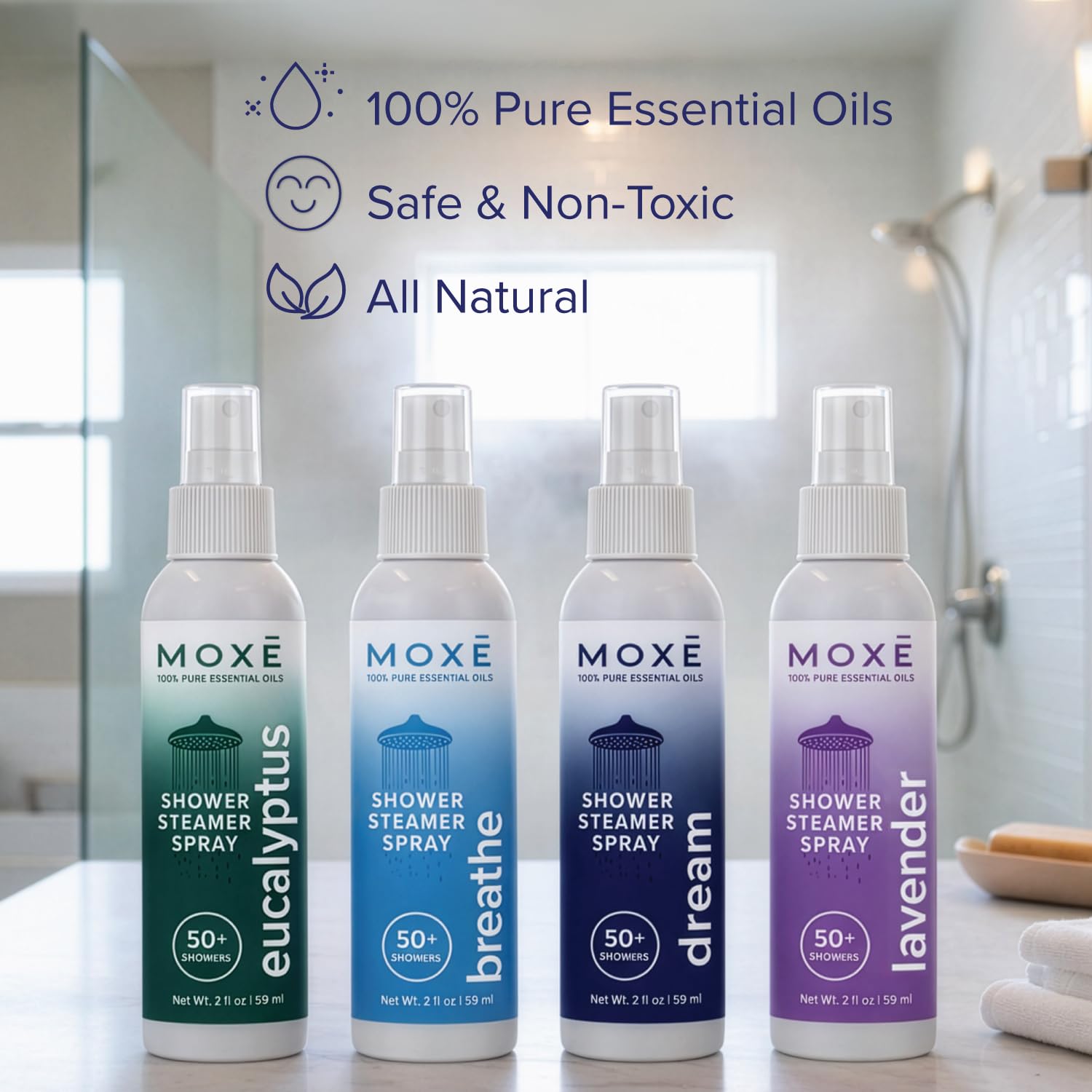 MOXE comparación tamaño 2oz portátil ideal para viaje