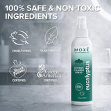 MOXE etiqueta informativa con ingredientes naturales y uso recomendado