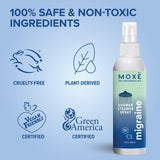MOXE etiqueta con ingredientes naturales listados y lectura clara