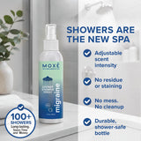 MOXE gota de producto en primer plano mostrando aceite esencial puro