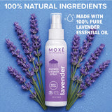 MOXE spray en ducha generando vapor aromático para alivio de tensión