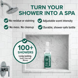 MOXĒ spray aplicado en ducha con vapor que intensifica sensación vigorizante