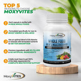 MoxyVites certificados calidad USA destacando fabricación GMP y pruebas de terceros