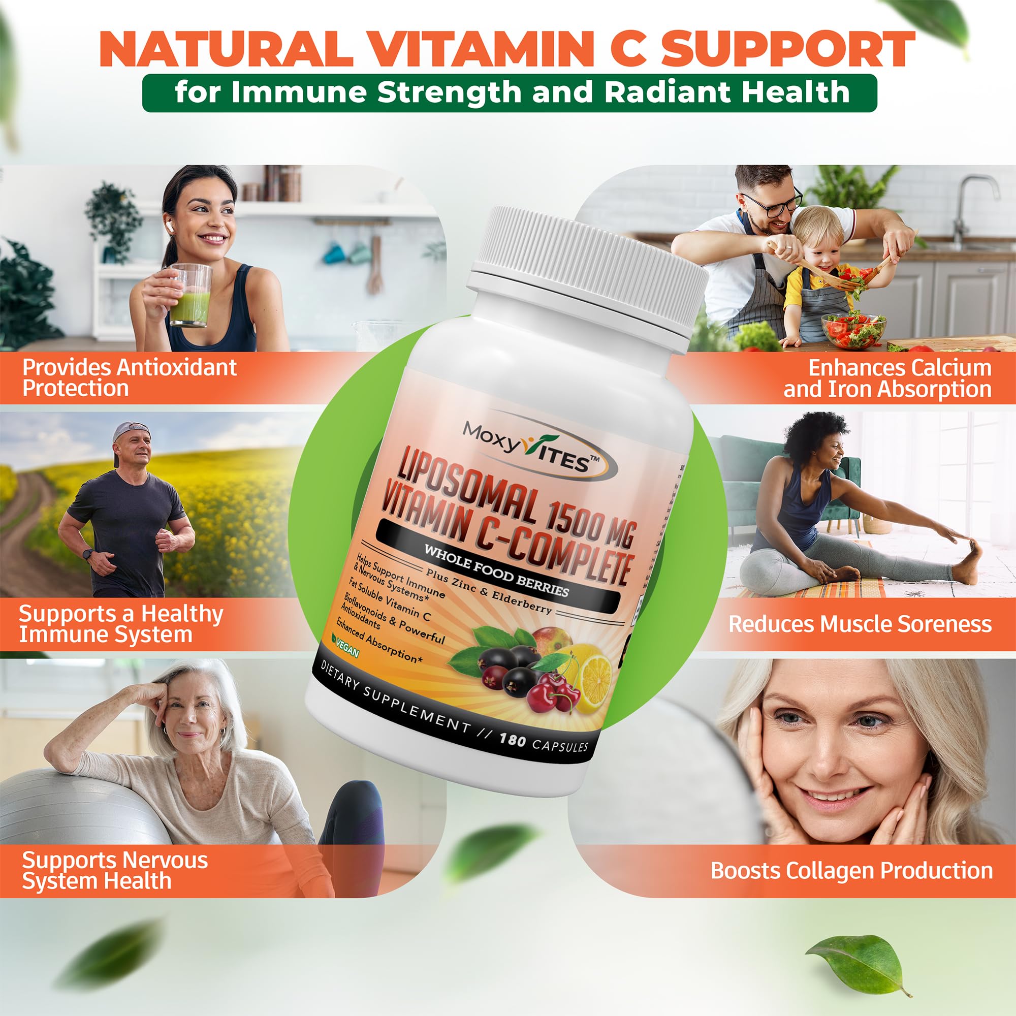 MoxyVites etiqueta con lista de ingredientes clave y beneficios visibles