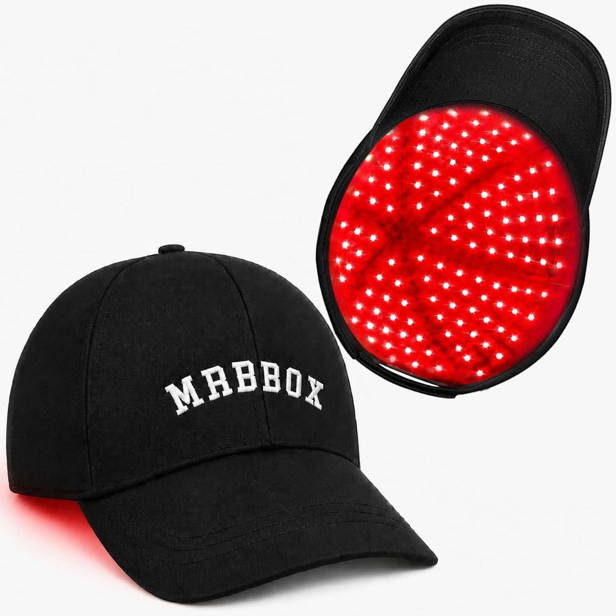 MrBBox gorra frontal mostrando cobertura completa y diseño cómodo