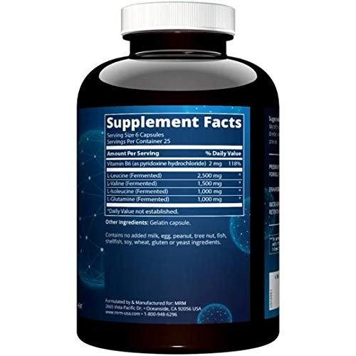 Detalle de las cápsulas MRM BCAA+ para ver textura y tamaño, ventaja: verificar calidad