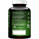 MRM etiqueta cercana destacando ingredientes veganos y algas