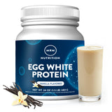 MRM envase frontal de Egg White Protein mostrando etiqueta clara y beneficios