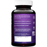 Cápsula de MRM DHEA 50 mg primer plano que muestra textura y pureza vegana del producto