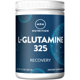 MRM envase frontal de L‑Glutamine mostrando 65 servicios y presentación clara