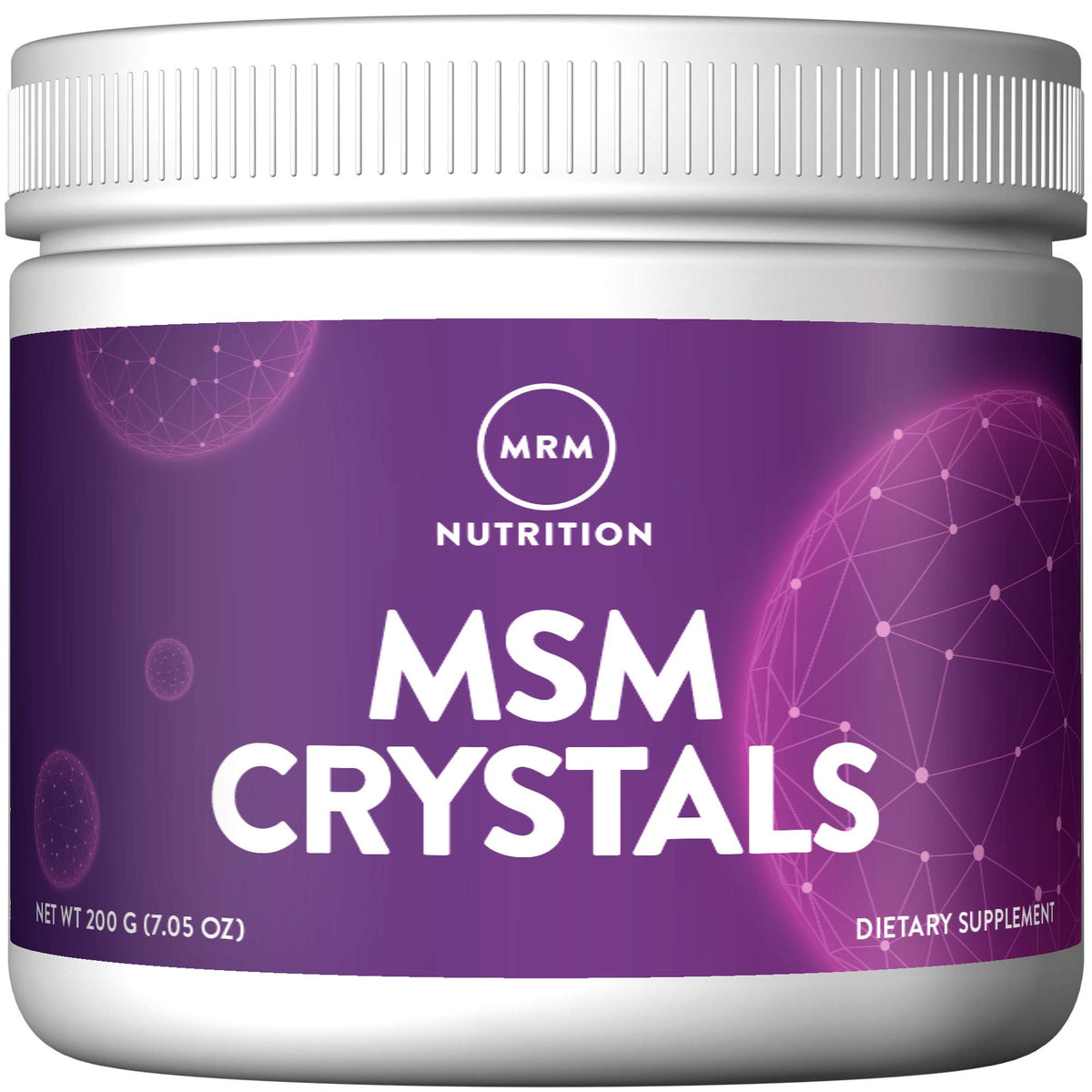 MRM frasco frontal del producto con diseño claro y beneficios visibles