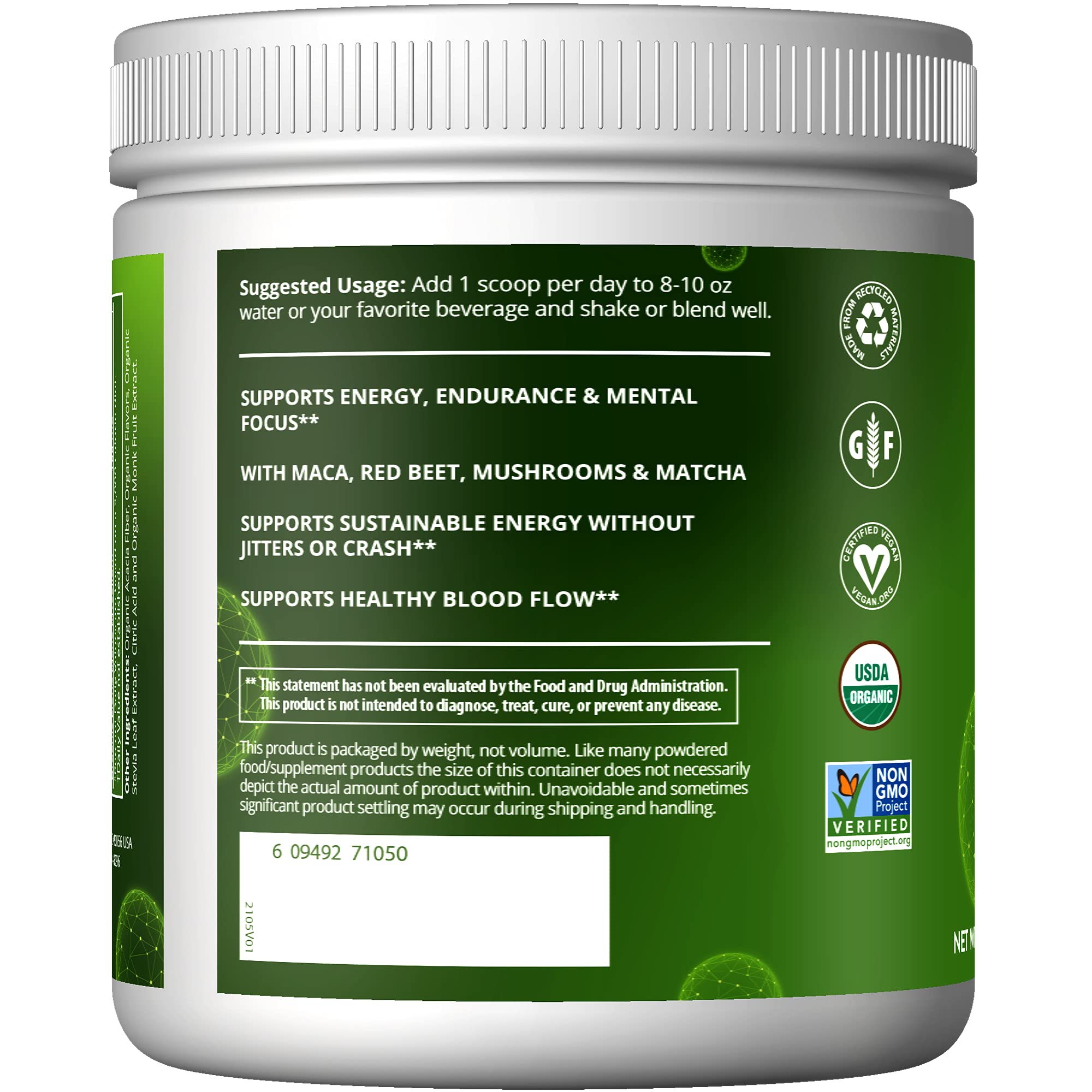 MRM vaso con bebida pre-entreno preparada listo para consumir antes de entrenar