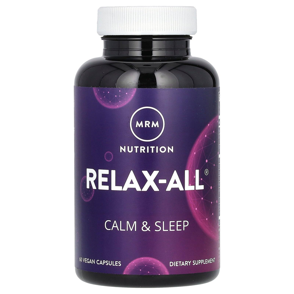 MRM Relax-All frente del empaque mostrando ingredientes clave y dosis