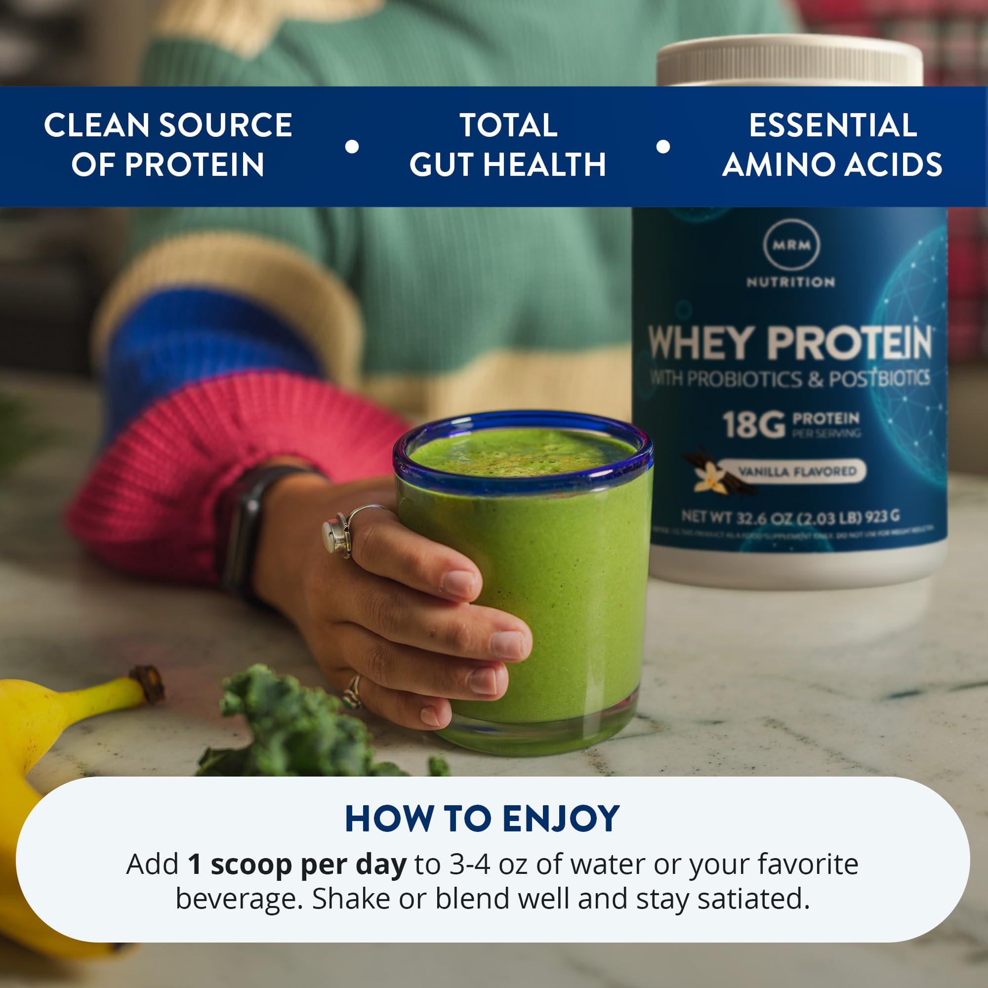 MRM etiqueta con ingredientes y listado de probióticos visible