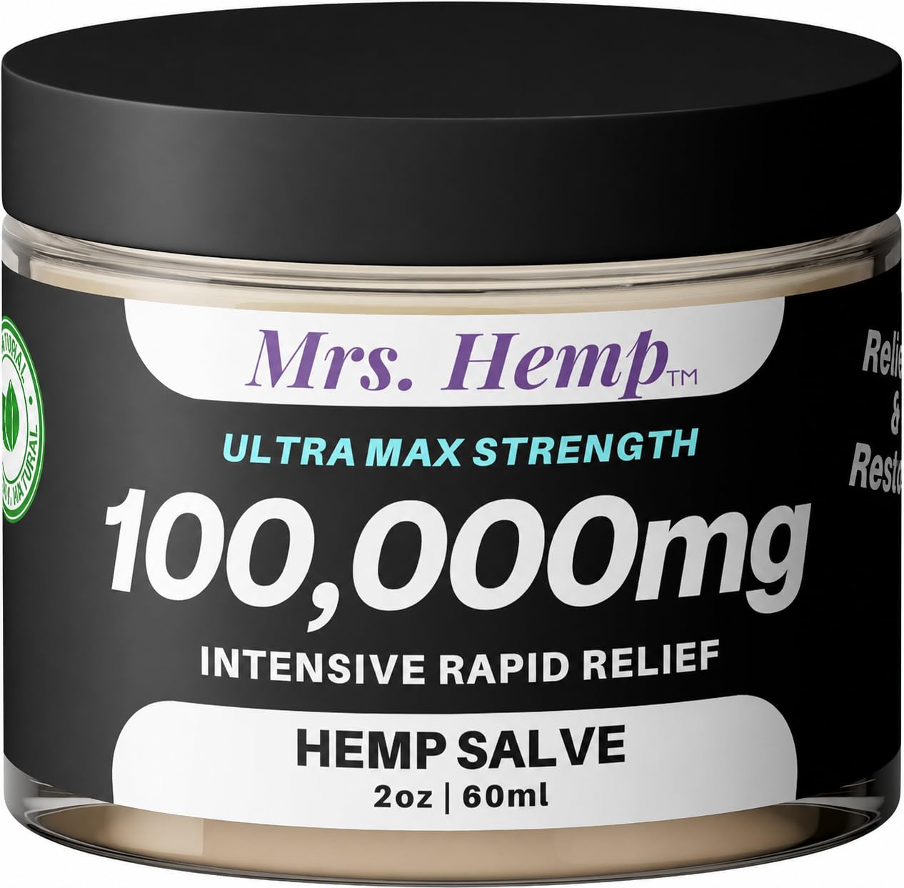 Mrs. Hemp tarro frontal mostrando diseño y tamaño práctico para portar