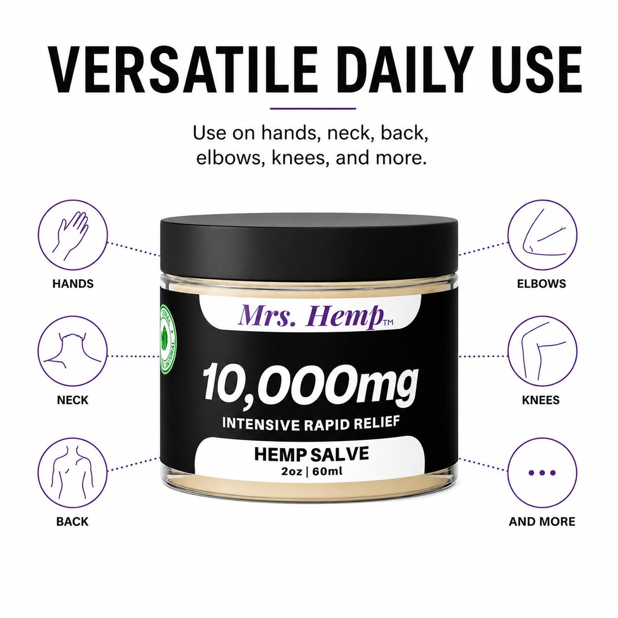 MRS. HEMP textura cremosa del bálsamo que facilita una absorción rápida