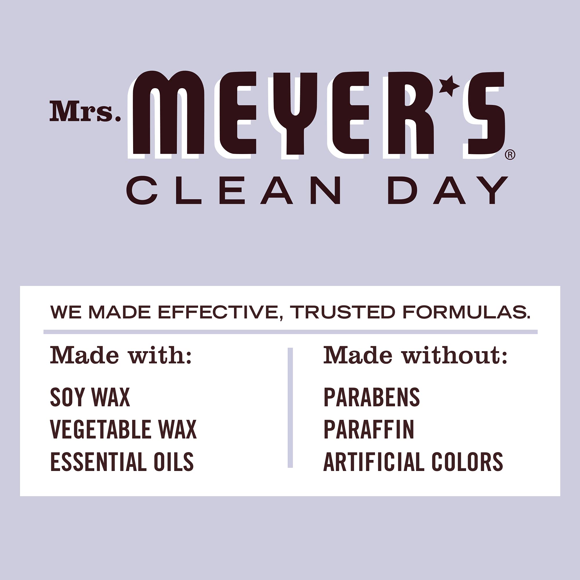 Mrs. Meyer's vela a escala en salón para visualizar tamaño útil
