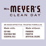 Mrs. Meyer's vela a escala en salón para visualizar tamaño útil