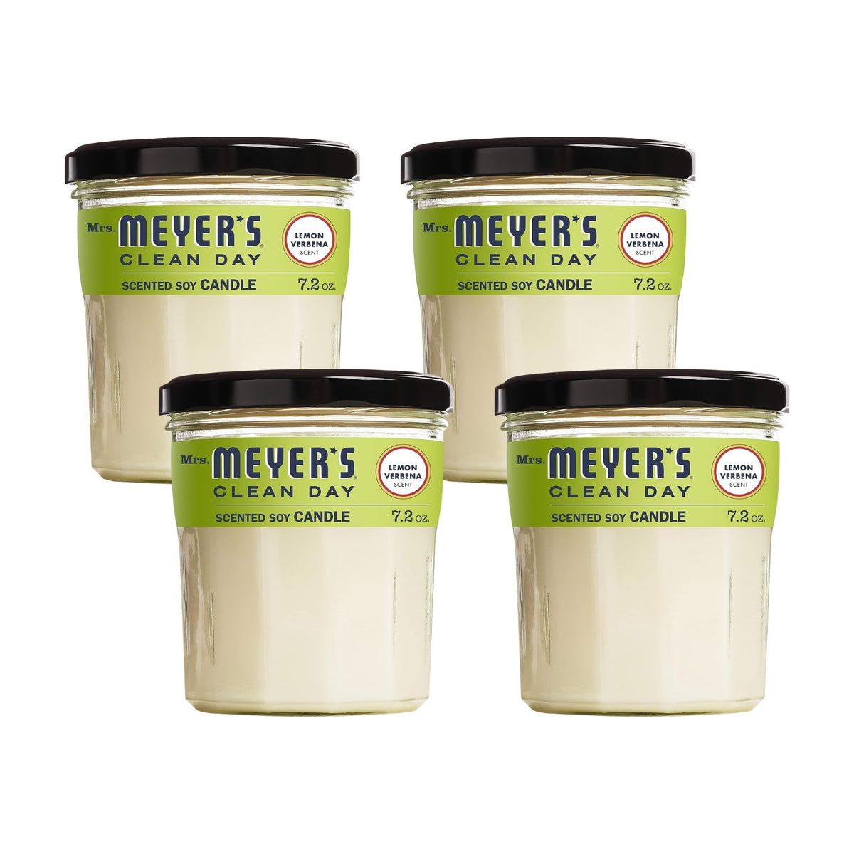 Mrs. Meyer's tarro frontal limón verbena, aporta fragancia fresca