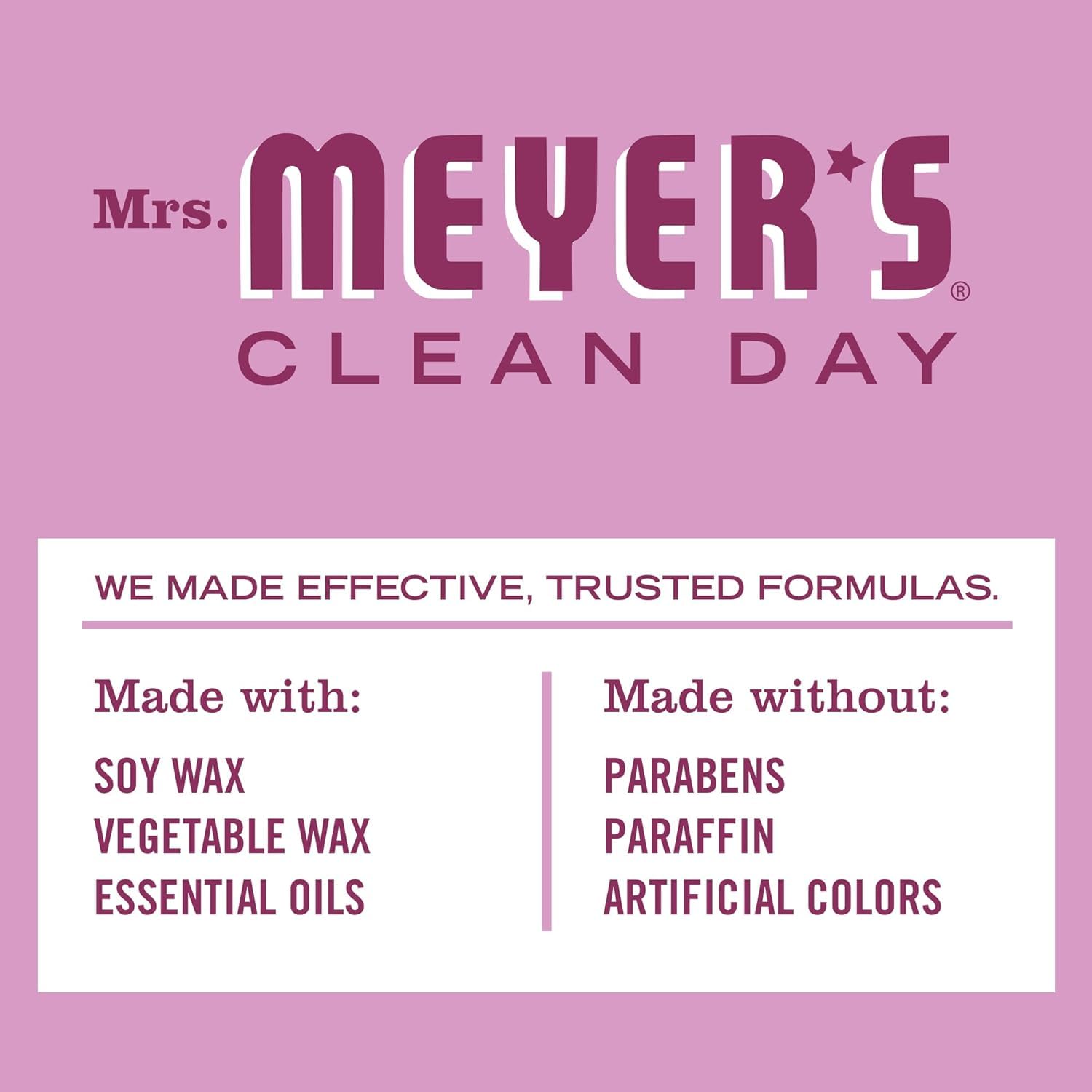 Mrs. MEYER'S vela encendida en salón, crea ambiente relajante y fresco
