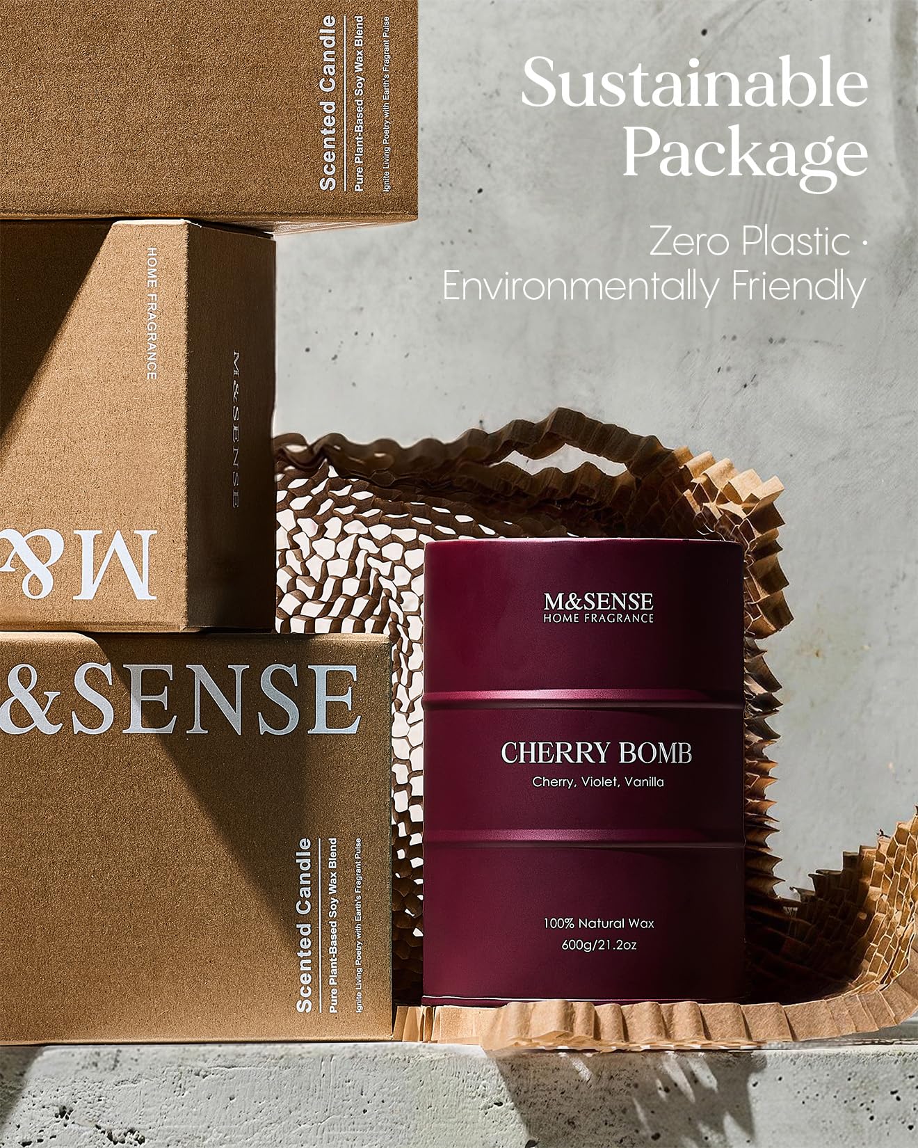 M&SENSE caja reciclable con embalaje ecológico lista para regalar